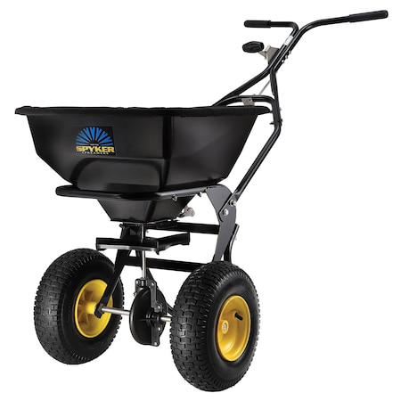 Spyker Spreaders 50 lbs Cap Broadcast Spreader, 22.5 in Spread, 5 ft 5 in to 6 ft 3 in Adjustable Handle SPY50L-1P